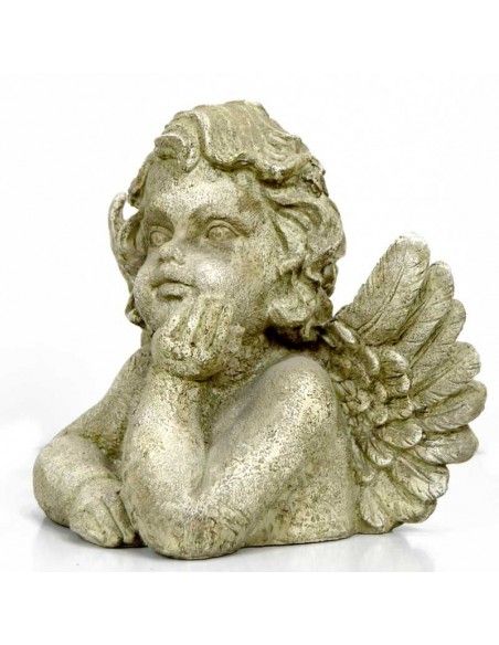 FIGURA DE ANGEL CON MANO EN LA BARBILLA