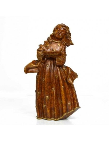 FIGURA DE ANGEL CON PORTAVELAS