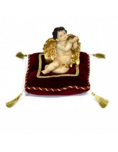 FIGURA DE ANGEL SENTADO SOBRE COJIN