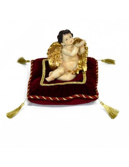 FIGURA DE ANGEL SENTADO SOBRE COJIN