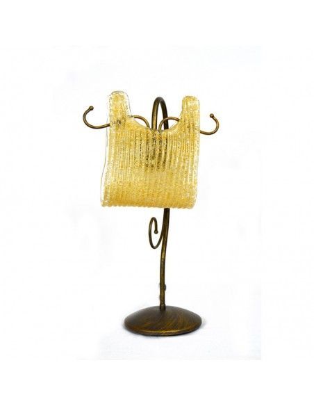 LAMPARA DE SOBREMESA TULIPA AMBAR