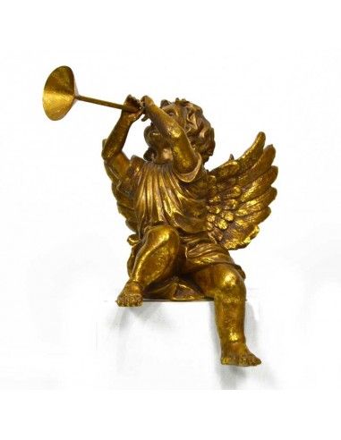 FIGURA DE ANGEL BAÑADO EN PAN DE ORO