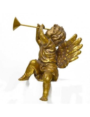 FIGURA DE ANGEL BAÑADO EN PAN DE ORO