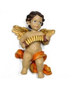 FIGURA DE ANGEL DE PARED CON TROMPETA