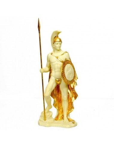 FIGURA DIOS ARES CON LANZA EN MARFIL