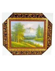 PAREJA DE CUADROS DE MADERA CON PAISAJE 2