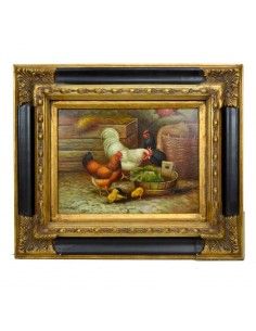 CUADRO CLASICO DE GALLINAS