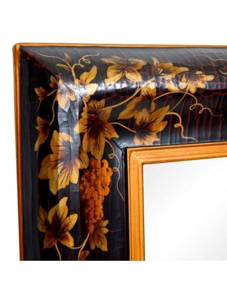 ESPEJO DE MADERA PARRA DE UVA