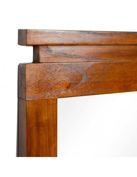 ESPEJO DE MADERA NOGAL CUADRADO