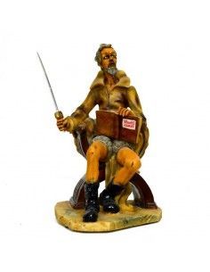 FIGURA DE DON QUIJOTE SENTADO LEYENDO
