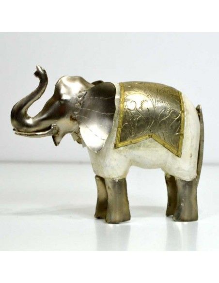FIGURA ELEFANTE METAL Y RESINA