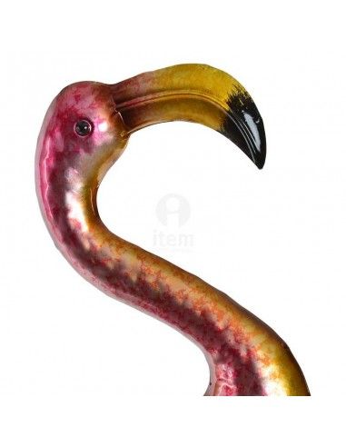 FIGURA FLAMENCO METAL ROSA