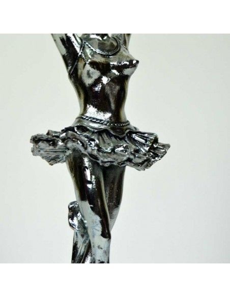 FIGURA DE BAILARINA SOBRE BASE DE MADERA