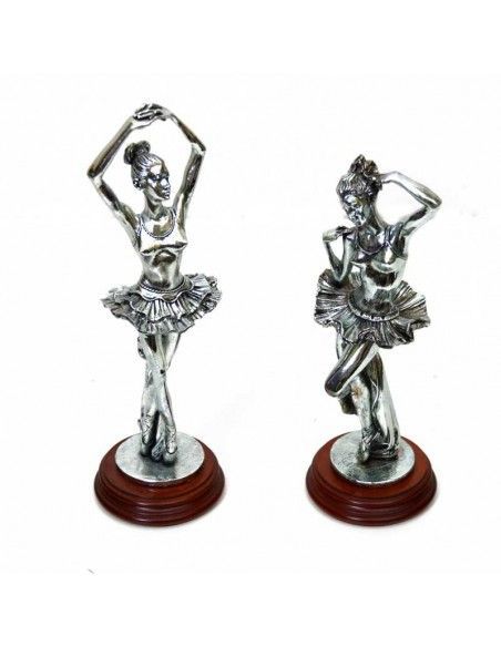 FIGURA DE BAILARINA SOBRE BASE DE MADERA