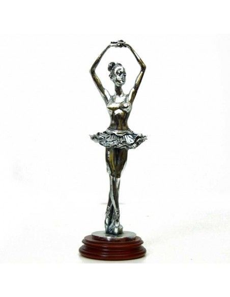 FIGURA DE BAILARINA SOBRE BASE DE MADERA