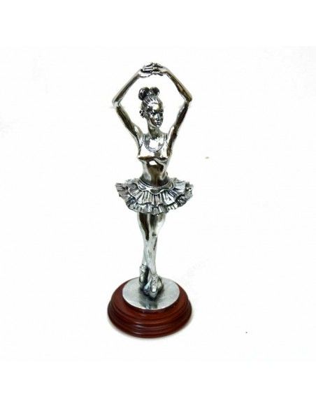 FIGURA DE BAILARINA SOBRE BASE DE MADERA